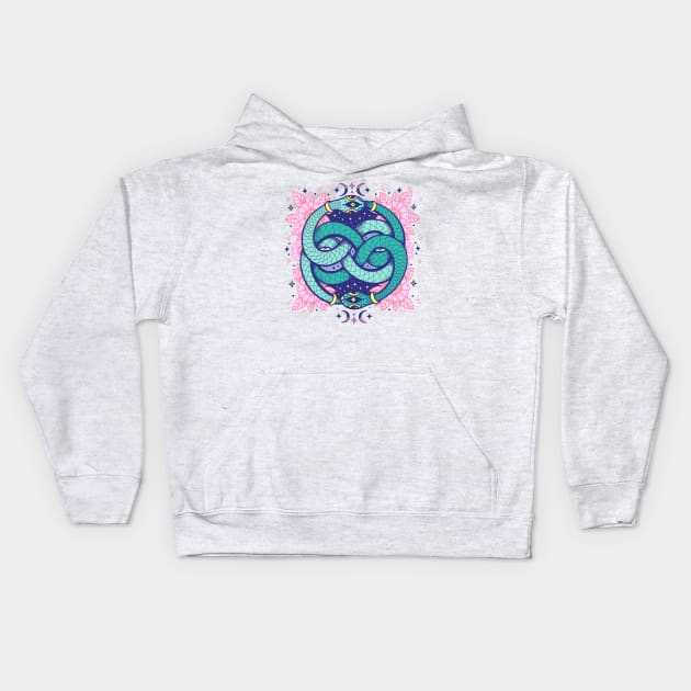 Never ending snake Kids Hoodie by Paolavk